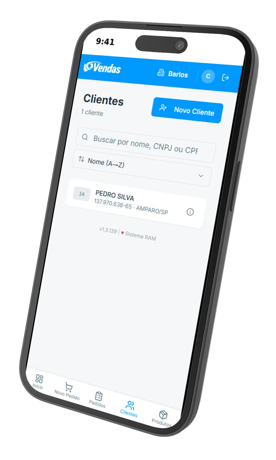 Telas do app RAM Vendas 4