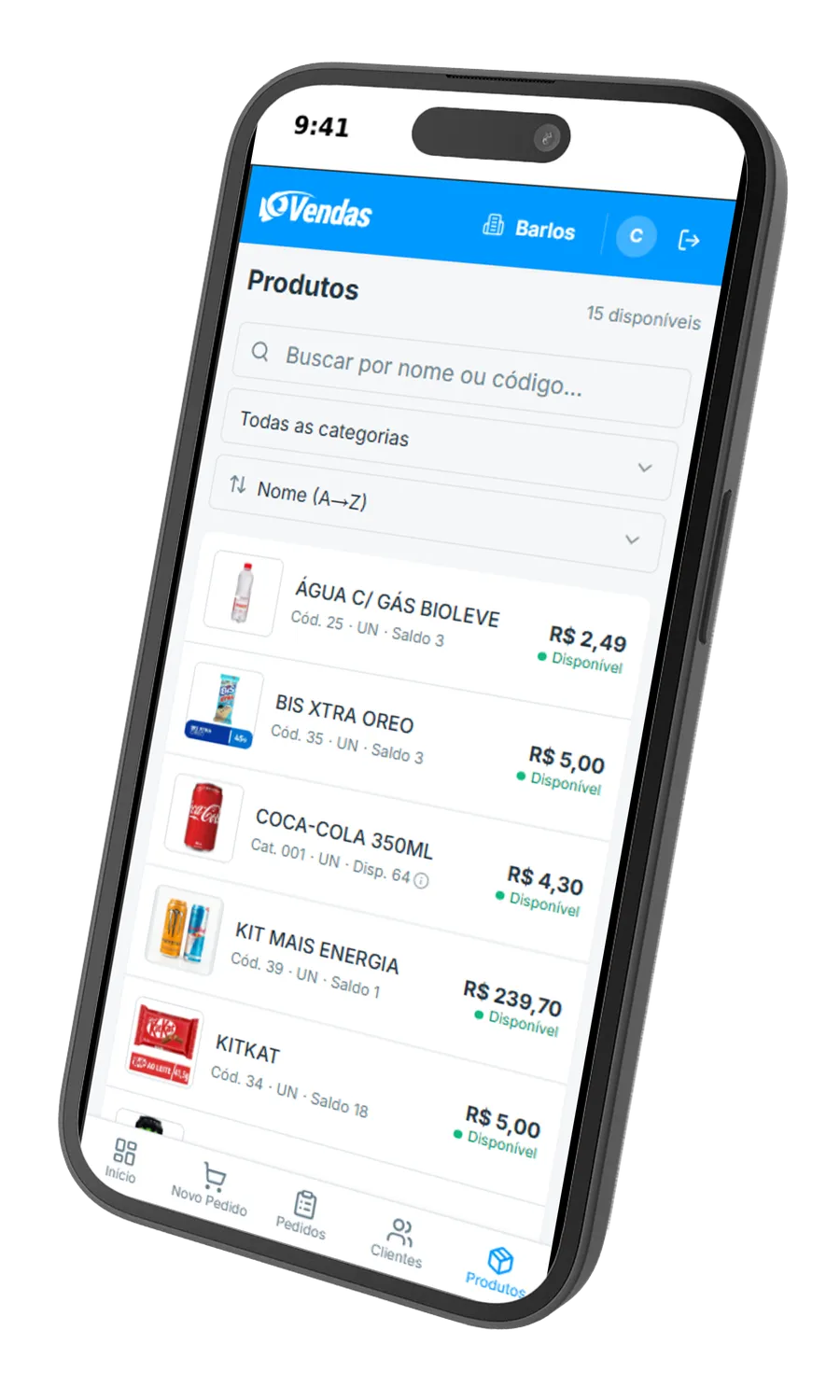 Telas do app RAM Vendas 5